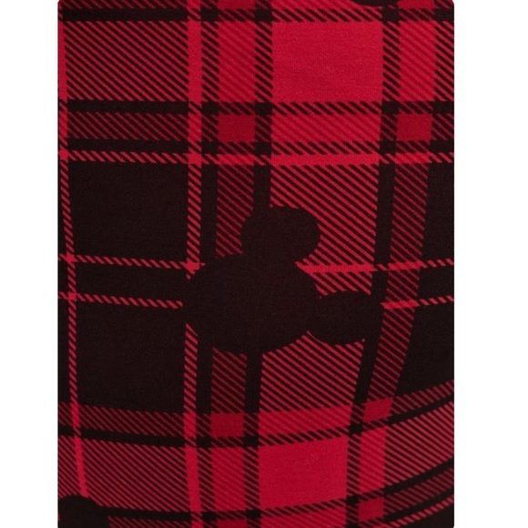 TORRID NWT Pixie Pant - Luxe Ponte Disney Mickey Mouse Plaid Red - Picture 4 of 6